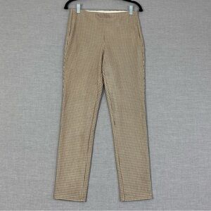 NEW Adrianna Papell Houndstooth Pants Pull On Size 6 Mustard Square Plaid